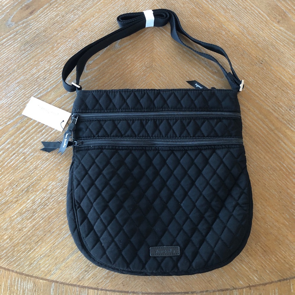 Vera Bradley Black Trio Zip Hipster Bag